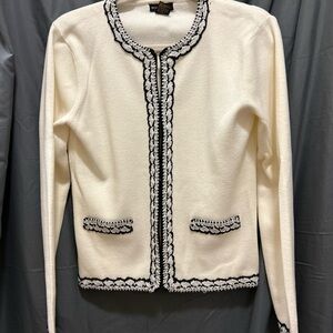 Grace Cream Sweater with Black Detailing